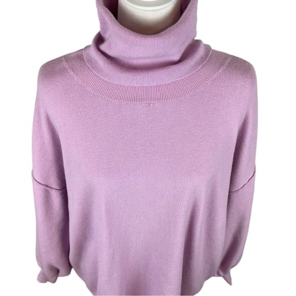 Vici Pink/Purple Oversized Turtleneck Sweater Size Small - Picture 2 of 8